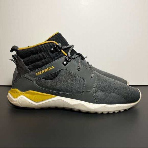 Mens MERRELL 1SIX8 Mid Grey Athletic Sneakers / Size 7 - Picture 2 of 10